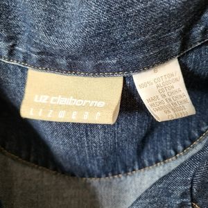 Liz Claiborne vintage denim sleeveless dress. Size 8